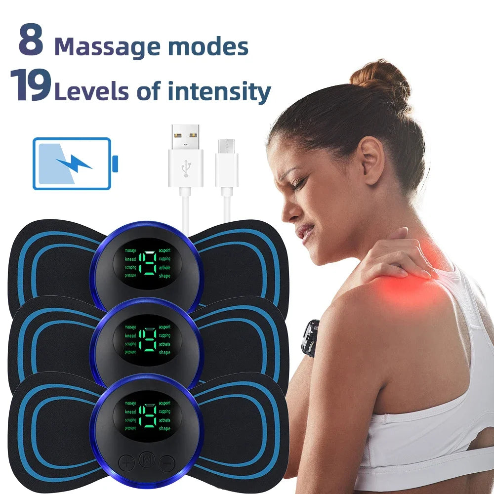 Professional Electric Neck Massager with EMS Technology for Muscle Relief and Pain Management