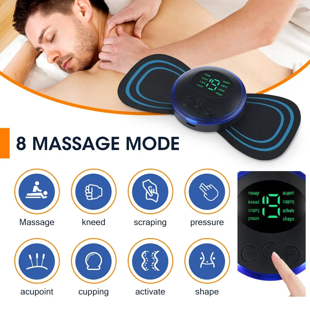 Professional Electric Neck Massager with EMS Technology for Muscle Relief and Pain Management