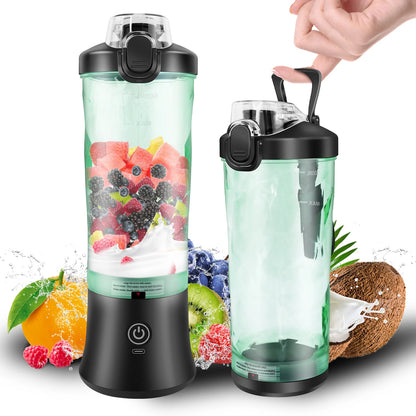 600Ml Portable Mini Blender - USB Rechargeable Smoothie Maker for On-the-Go