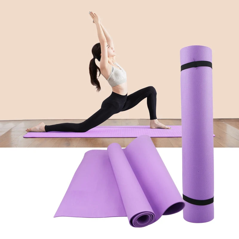 Premium 4MM Thick Anti-Slip EVA Yoga Mat - Ideal for Fitness, Pilates, and Gymnastics