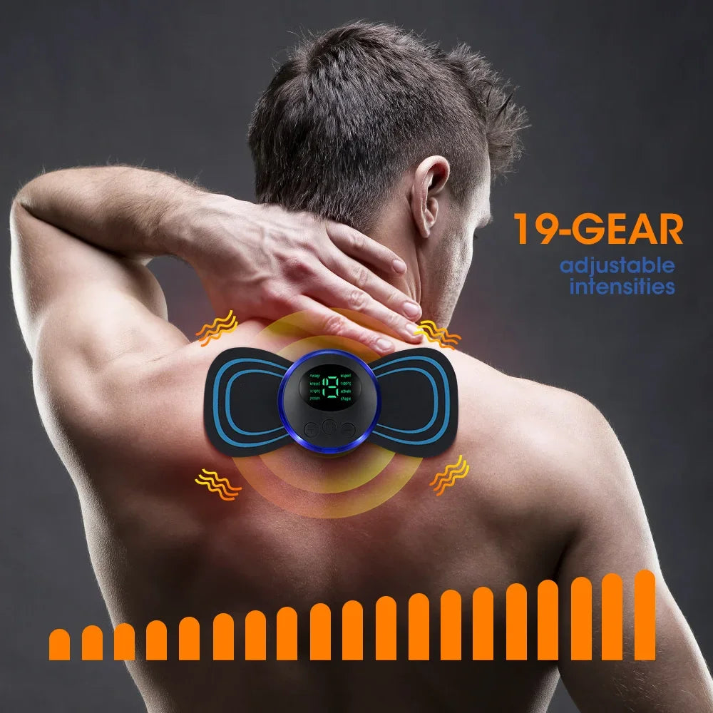 Professional Electric Neck Massager with EMS Technology for Muscle Relief and Pain Management